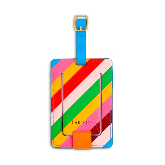 🌈 ban.do | Getaway Luggage Tag - Rainbow Stripe 🏷️🌈✈️ - Picture 2 of 6